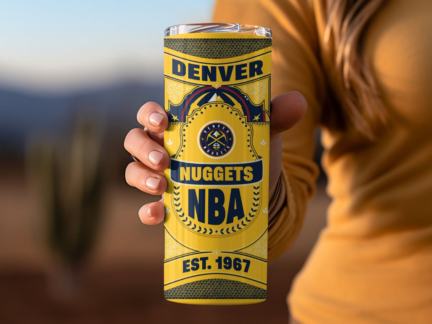 Denver Nuggets NBA Est 1967 Team Logo Design Tumbler