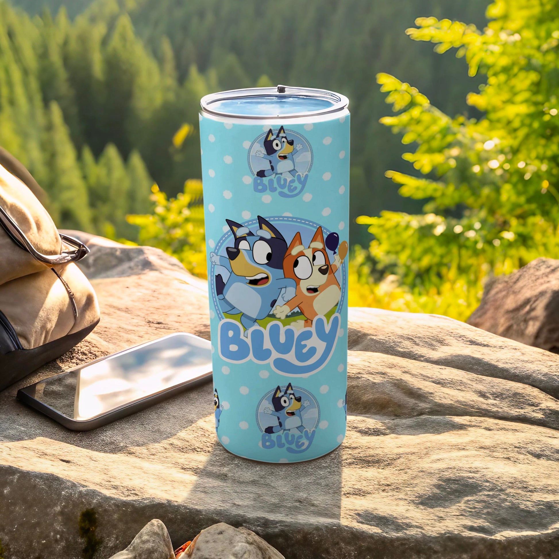 Bluey Cartoon Design Tumbler for Kids and Fans