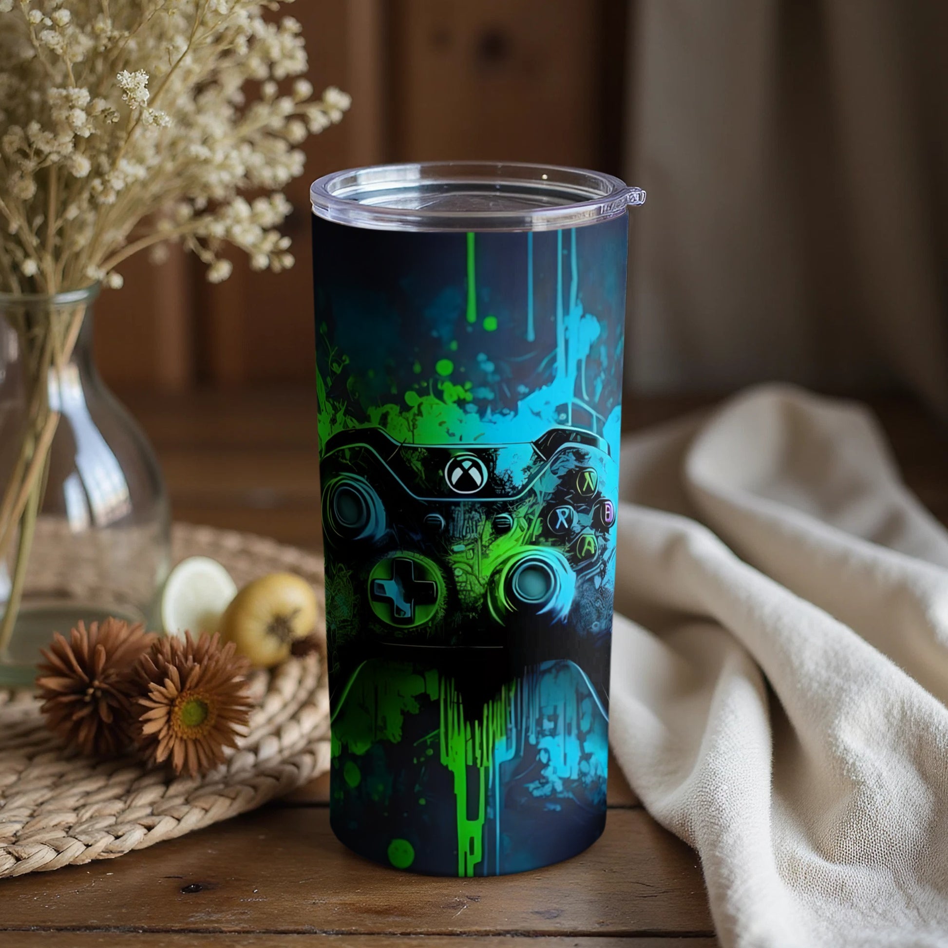 Vibrant Gaming Design Insulated Tumbler Cup