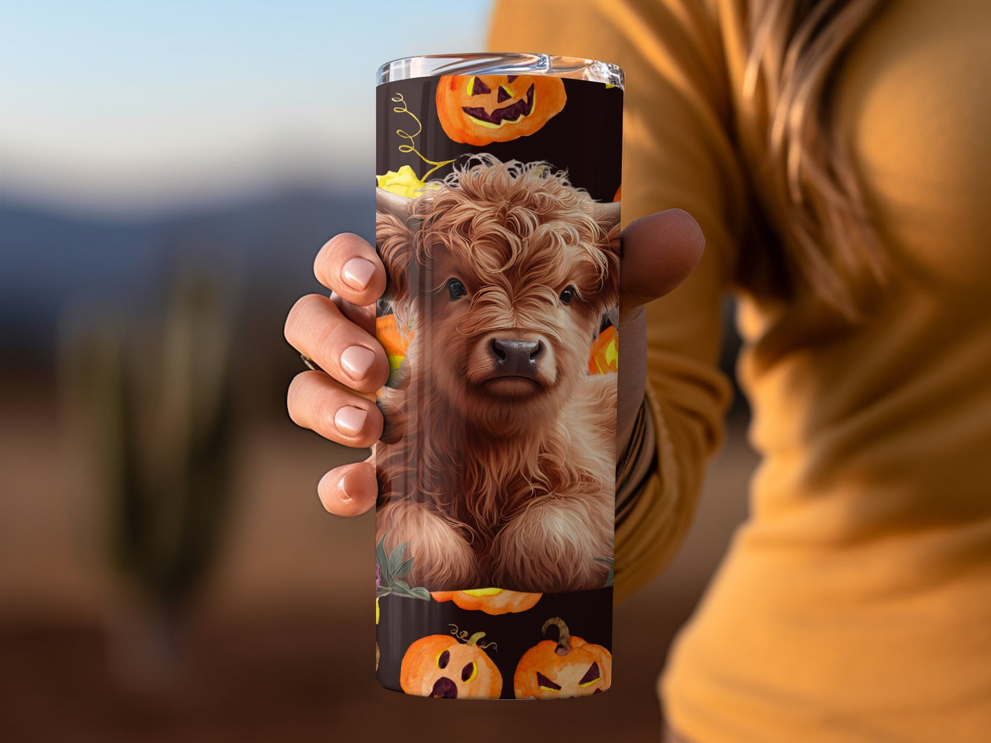 Cute Puppy and Pumpkin Halloween Themed Drinkware