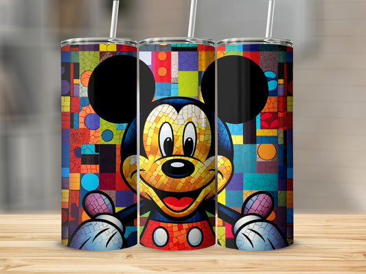 Colorful Mickey Mouse Design Tumbler for Kids and Adults