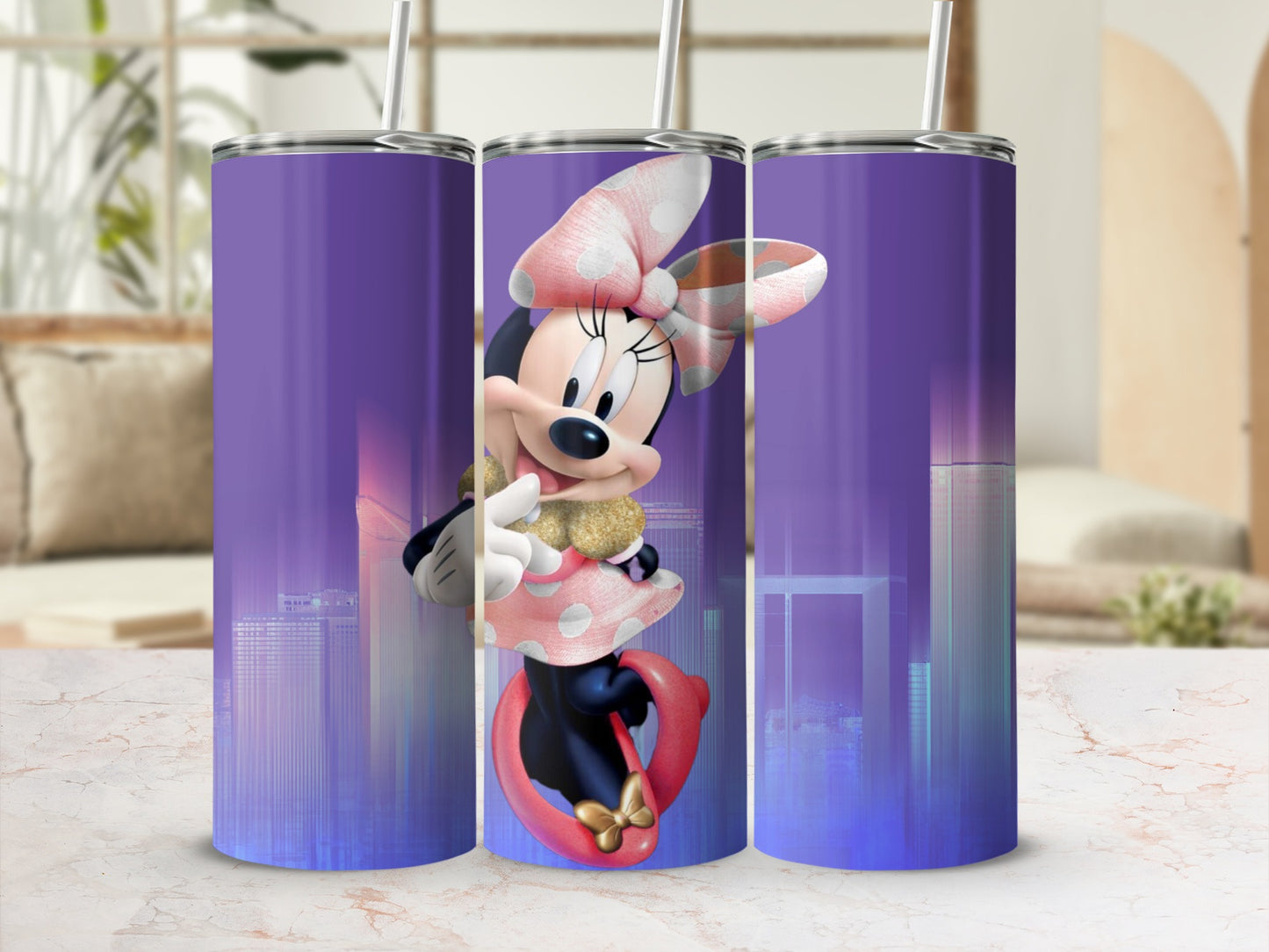 Cute Minnie Mouse Purple Tumbler product