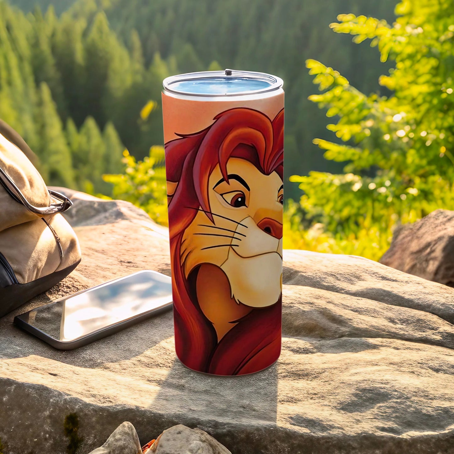 Lion Character Tumbler Cup for Outdoor Adventures
