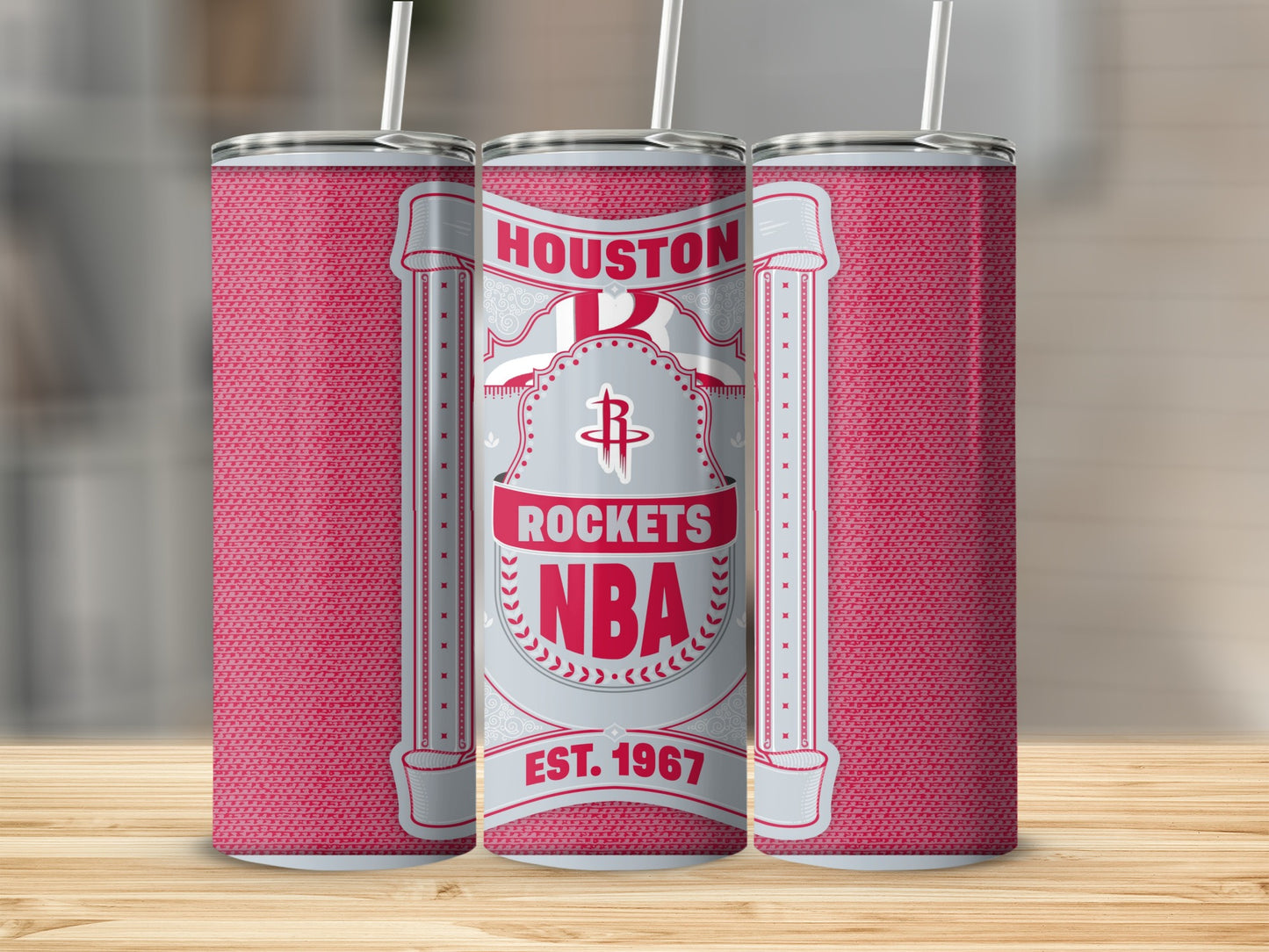Houston Rockets NBA Est 1967 Vintage Logo Design Tumbler