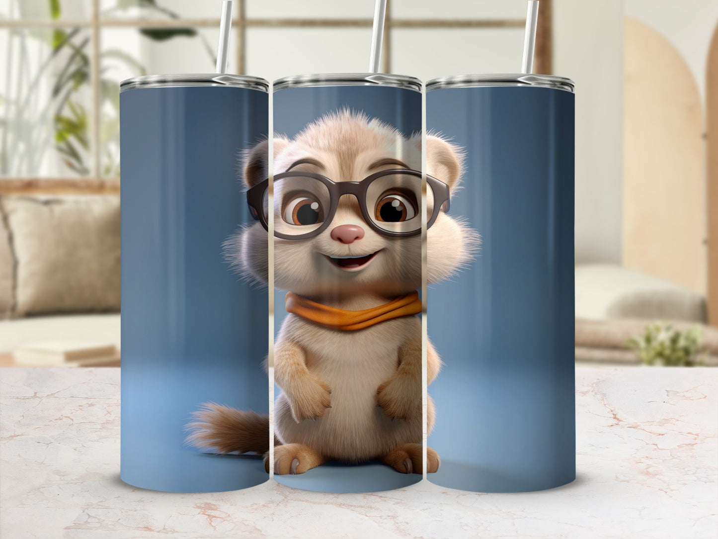 Adorable Cartoon Character Insulated Tumbler Flask