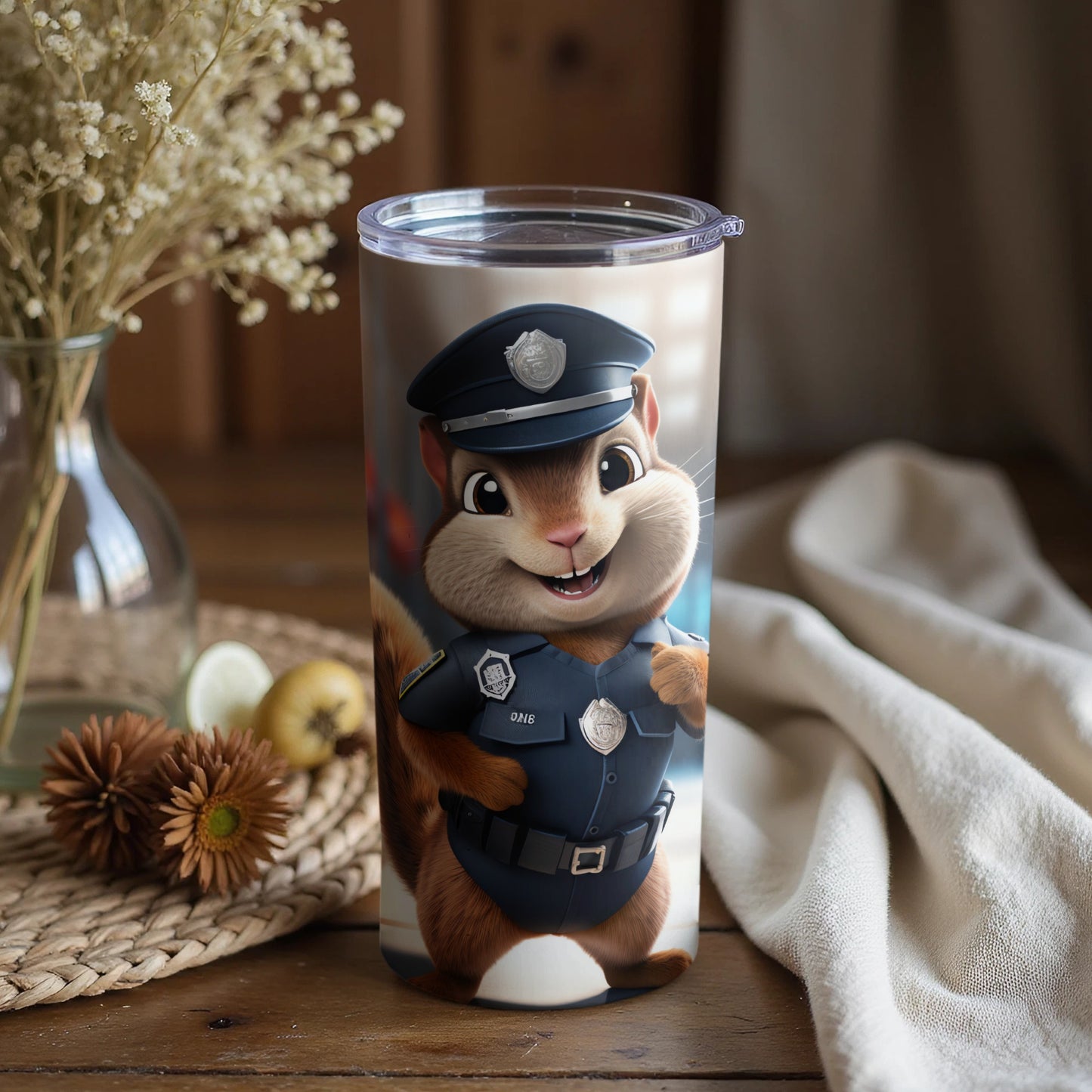 Happy Squirrel Police Officer Cartoon Design Tumbler product type
Squirrel
Police Officer
Cute Animal
Law Enforcement
Cartoon Character
Police Uniform
Funny Squirrel
Animal Design
Tumbler Cup
Insulated Drinkware
Beverage Container
Gift Idea
Happy Critter
Animated Squirrel
Cop Squirrel
Patrol Officer
Rodent Character
Unique Design
Themed Tumbler
Quirky Gift