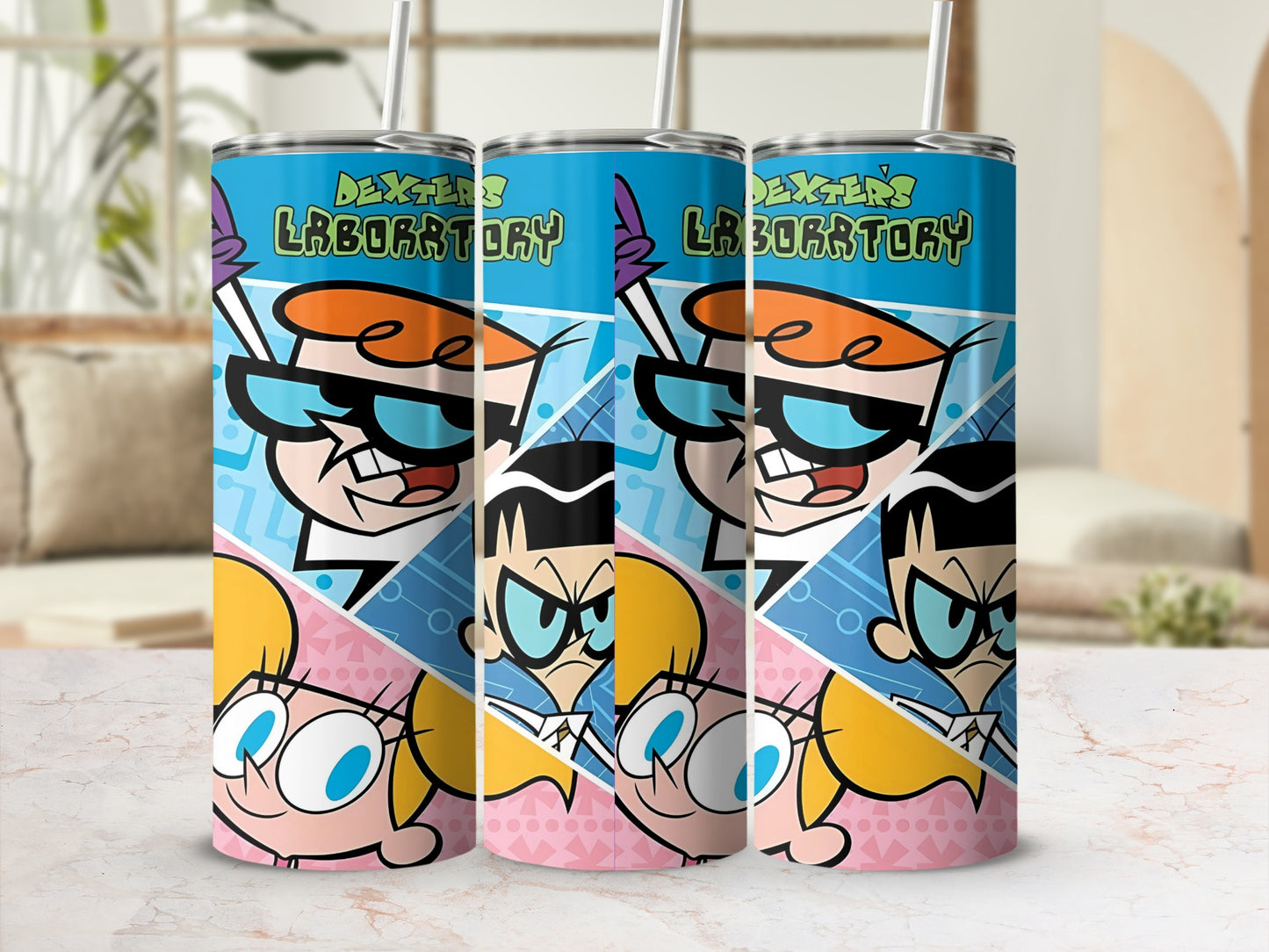 Colorful Dexter's Laboratory Characters Tumbler