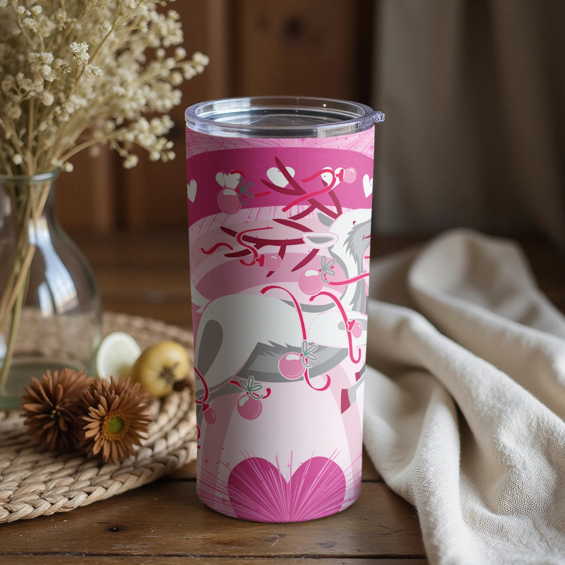 Cute Pink Unicorn Double-Walled Insulated Tumbler