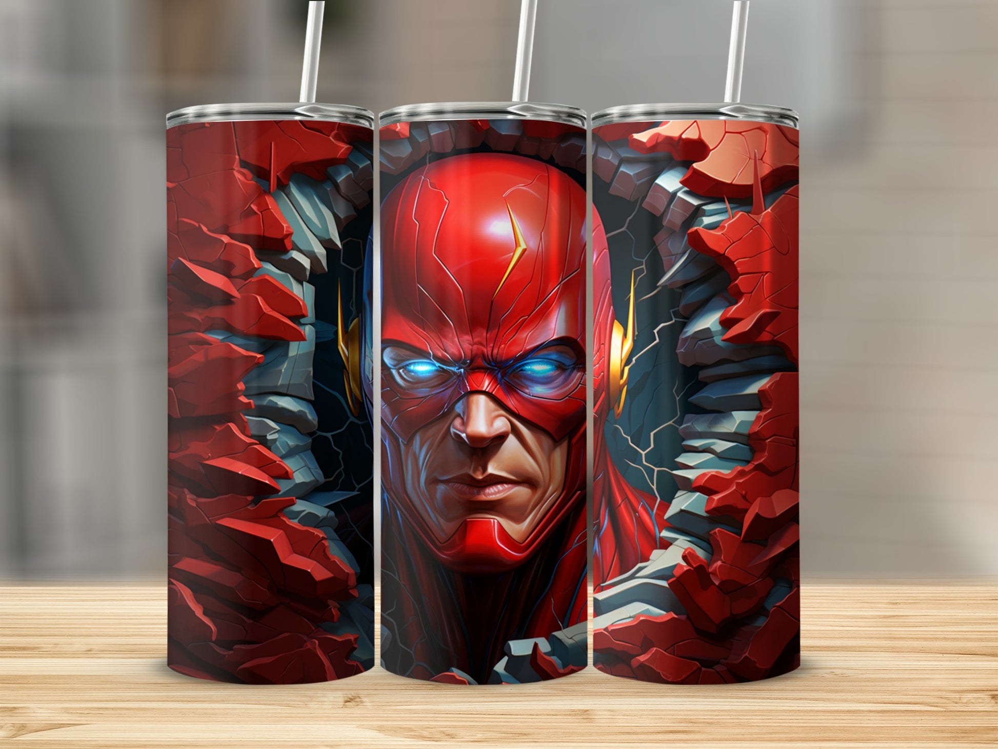 Superhero Red Flash Shatter Design Cup Tumbler Product