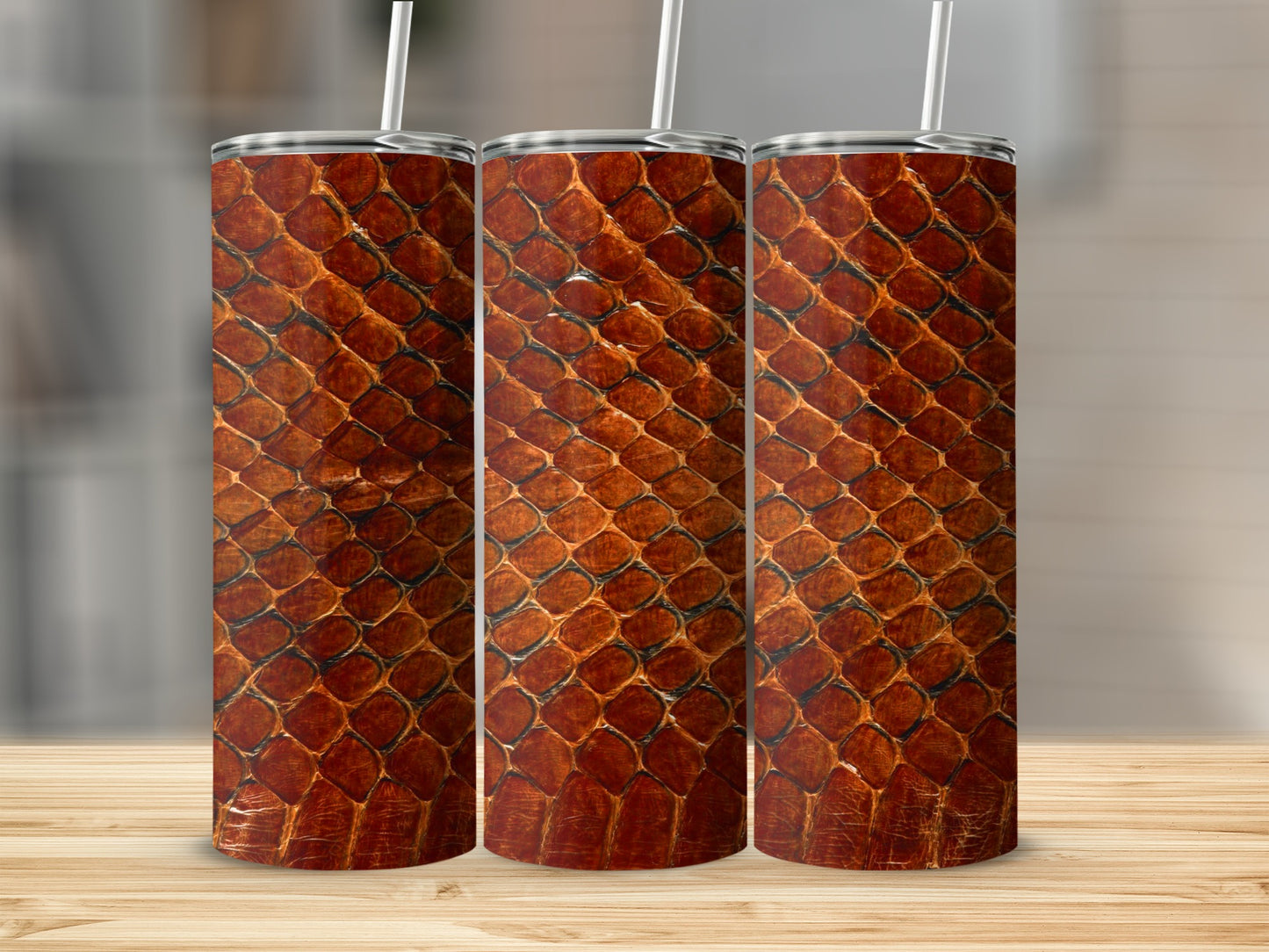 Snake Scales Textured Design for Drinkware Decor Tumblers