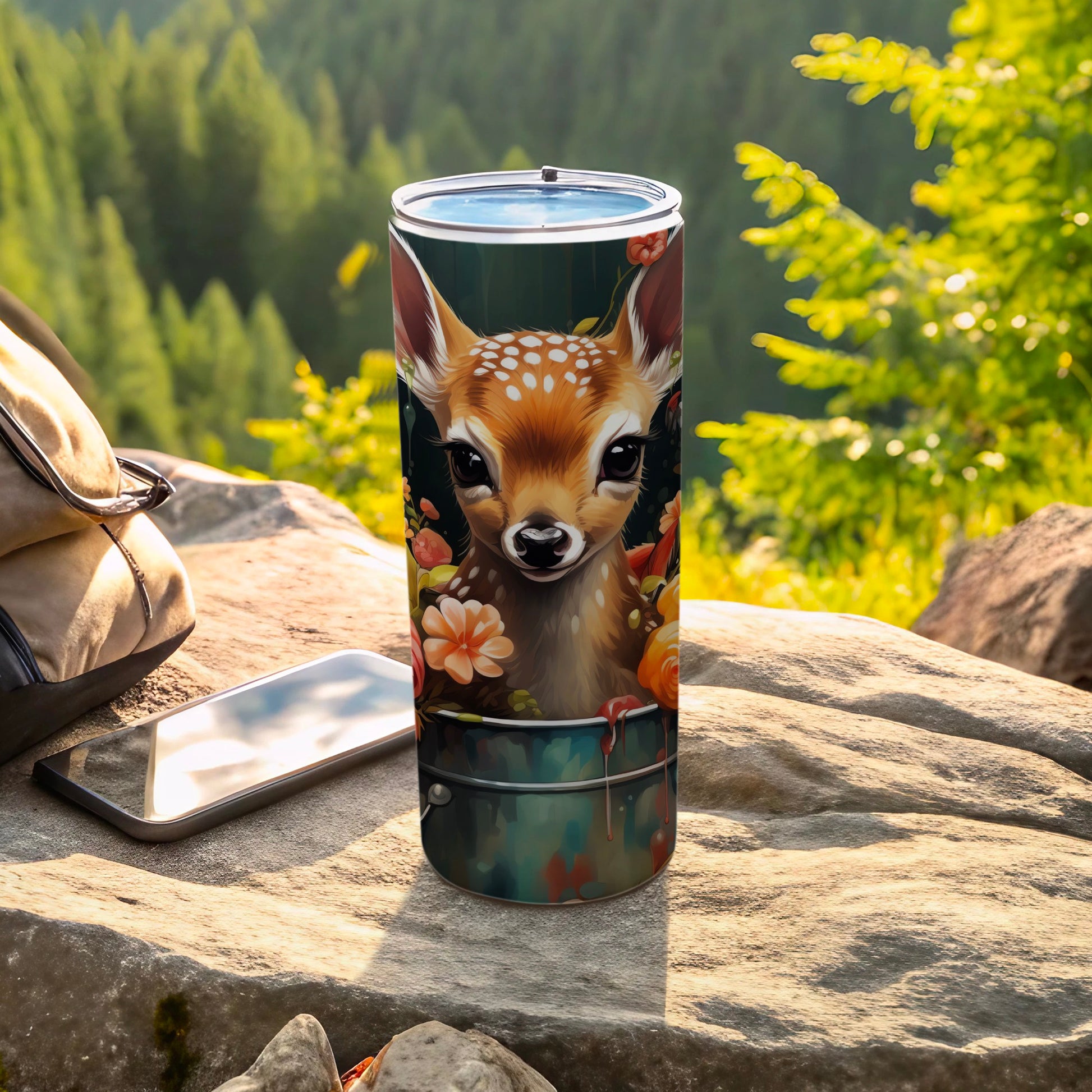 Adorable Fawn Spotted Flower Insulated Tumbler Product Type