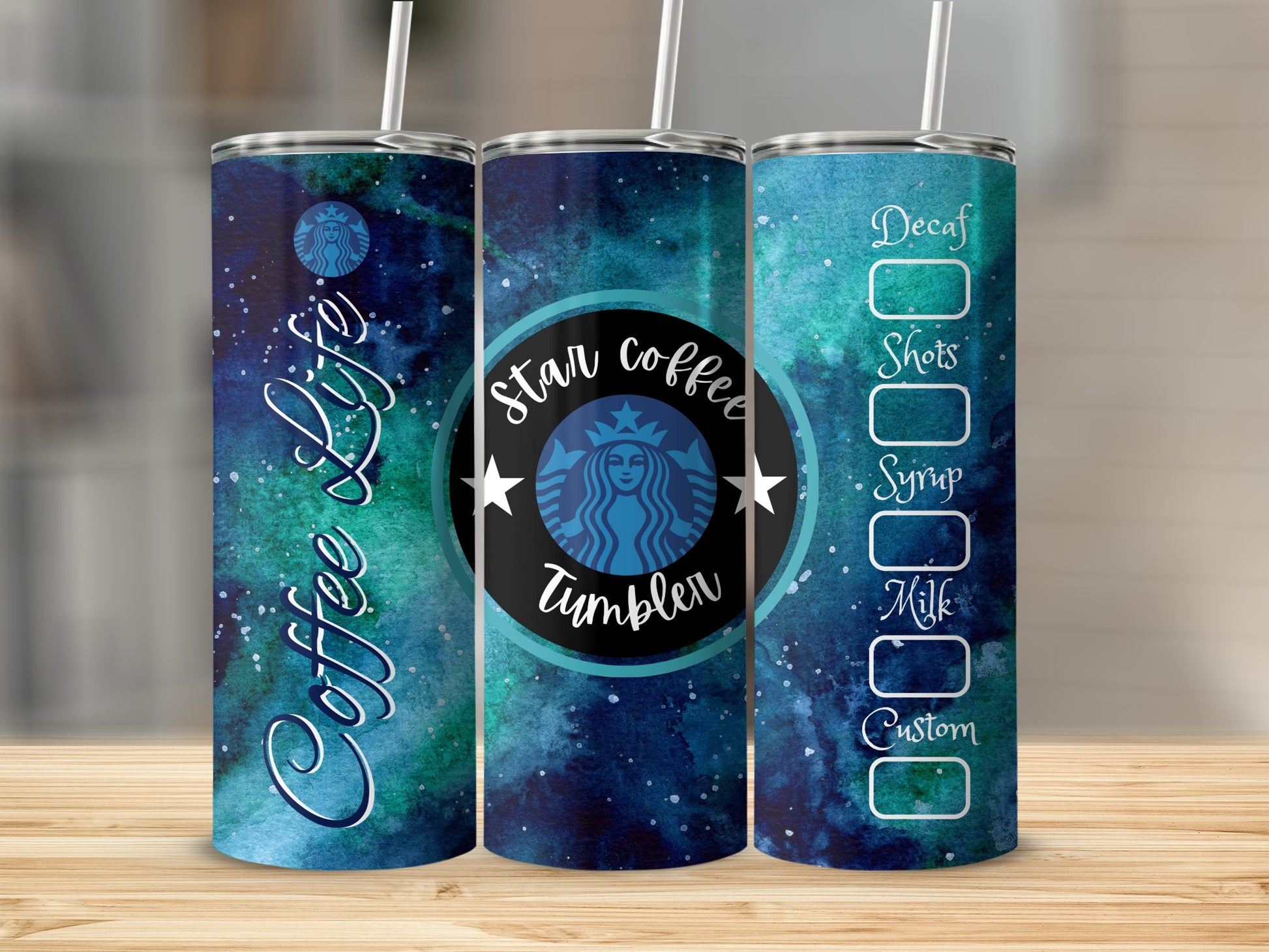 Star Coffee Life Tumbler with Customizable Options