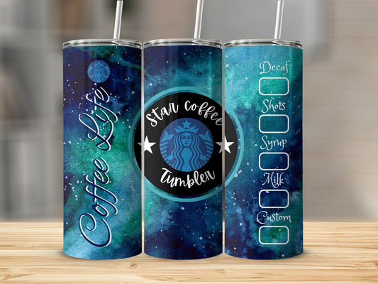 Star Coffee Life Tumbler with Customizable Options