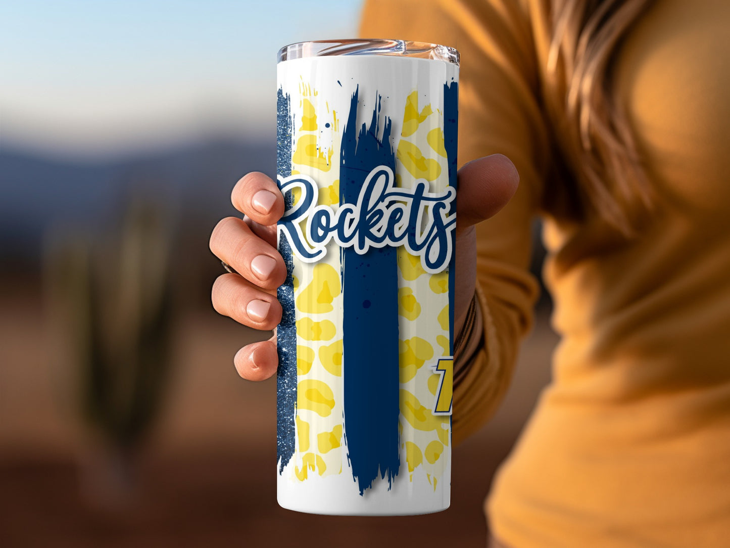 Rockets Toledo Brush Strokes Leopard Print Tumblers