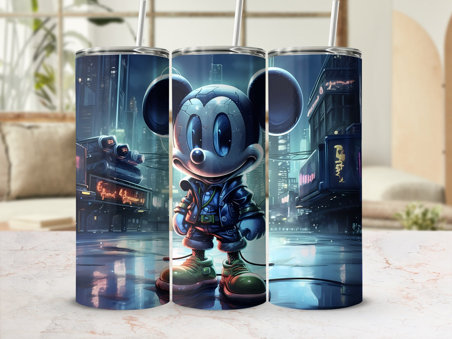 Cyberpunk Mickey Insulated Tumbler Unique Design