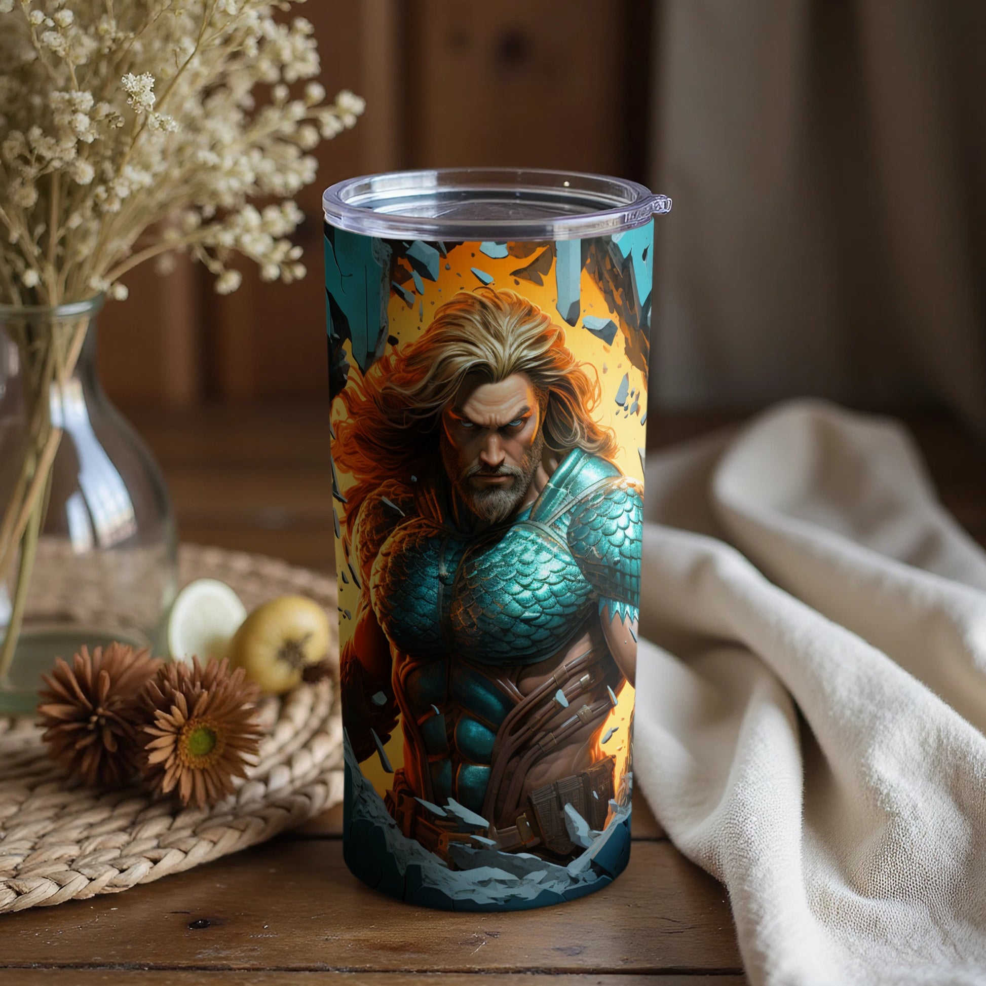 Heroic Warrior Insulated Tumbler for a Powerful Drink