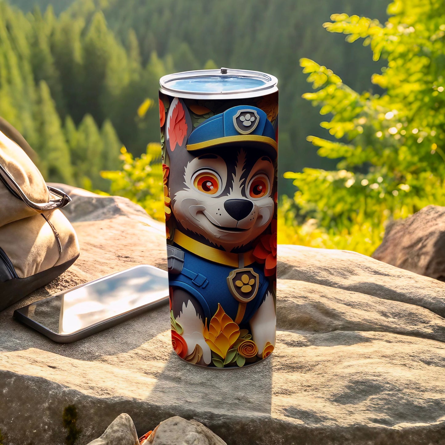 Cute Cartoon Dog Design Insulated Tumbler for Kids