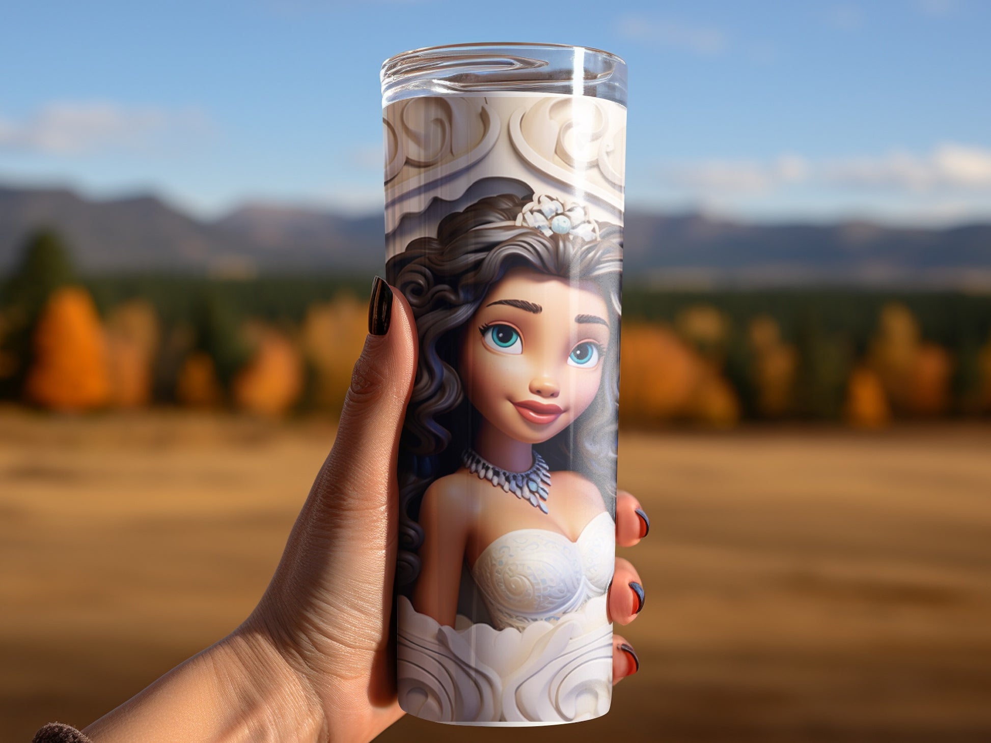 Elegant Princess Character Themed Insulated Tumbler