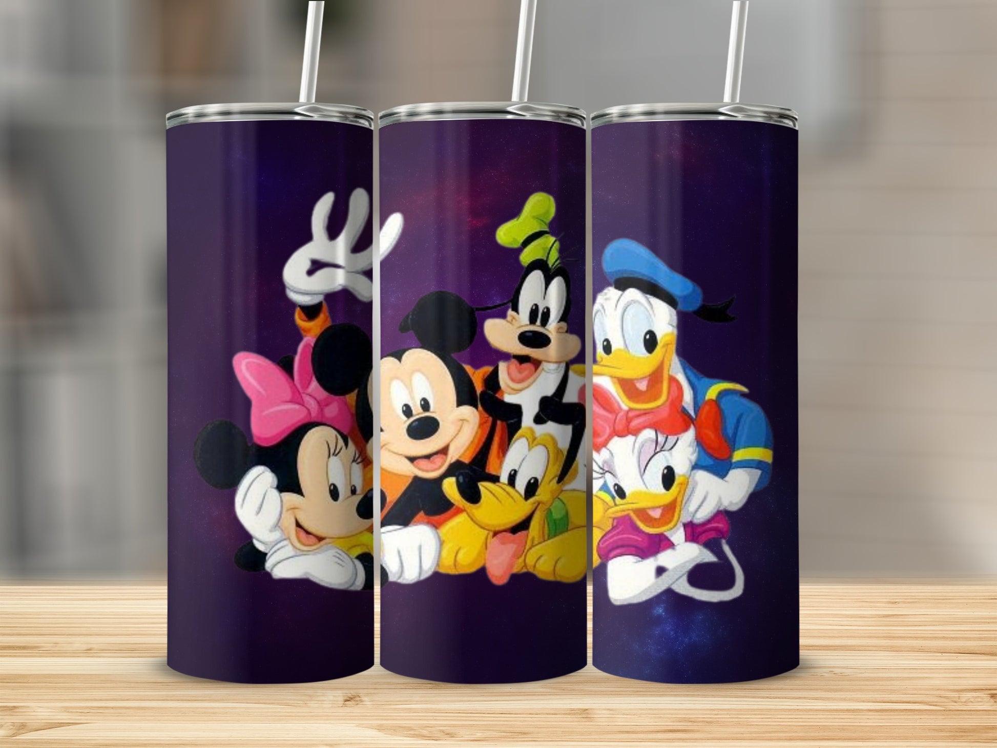 Cute Characters Stainless Steel Tumbler with Straw