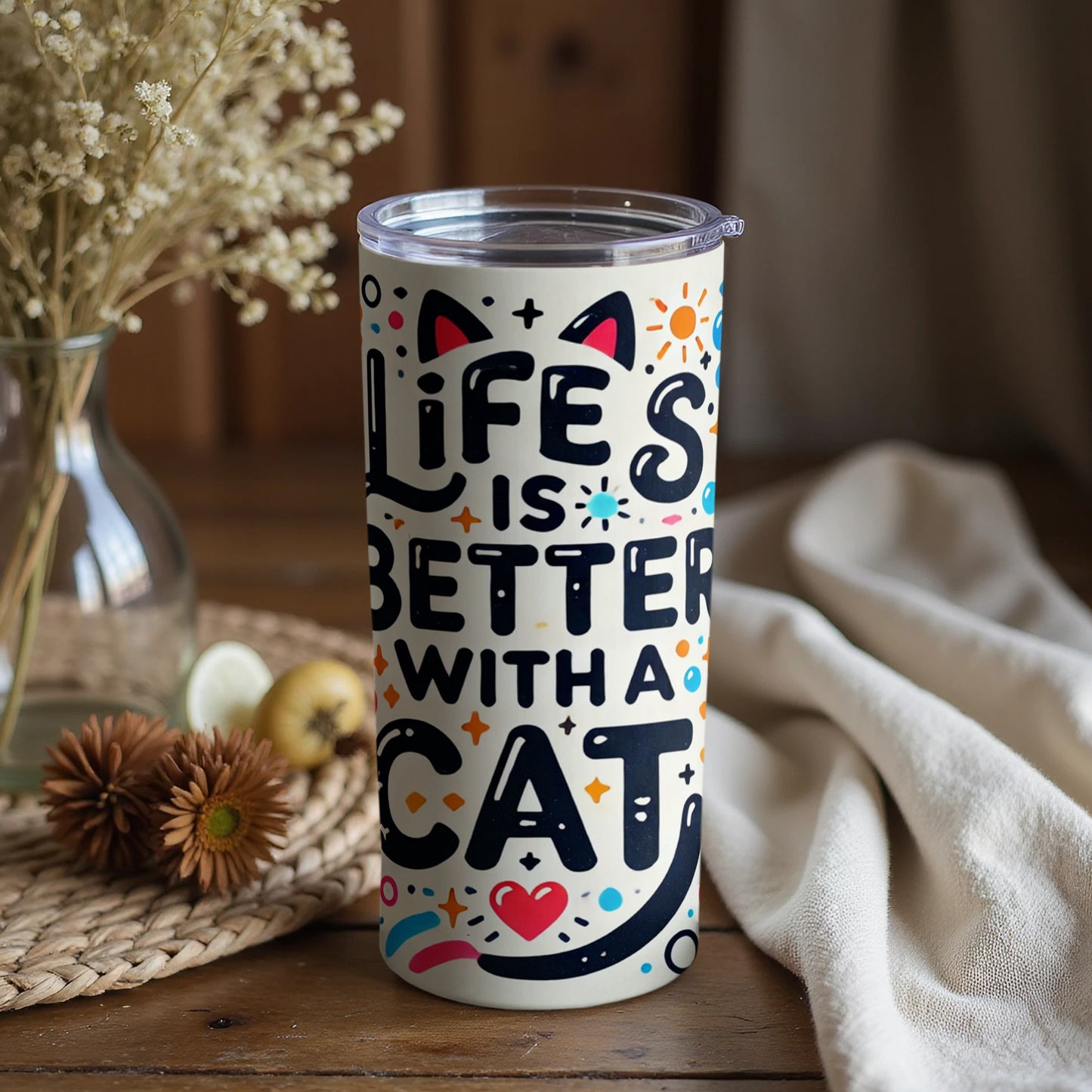 Life is Better with a Cat Insulated Tumbler Product