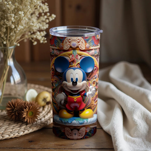 Whimsical Colorful Mickey Mouse Insulated Tumbler