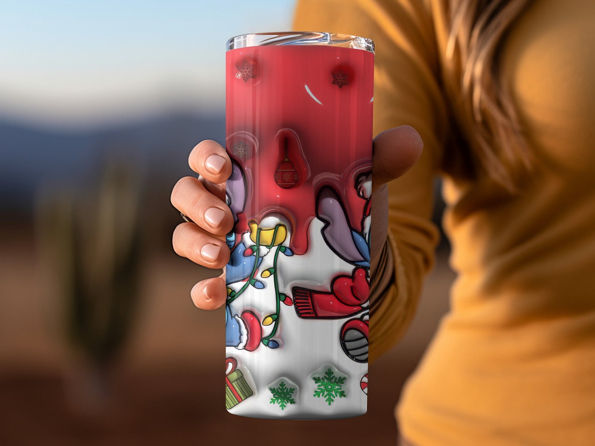 Festive Christmas Winter Travel Tumbler Holiday Cup