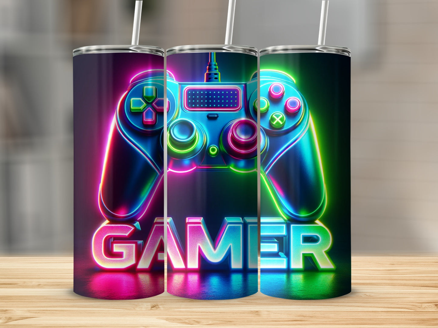 Neon Gaming Controller Gamer design product type