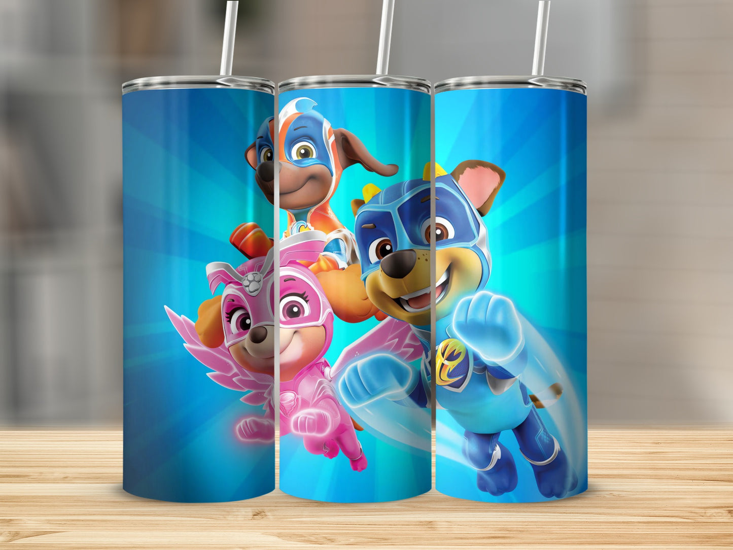 Colorful Heroic Puppies Design Insulated Tumbler
