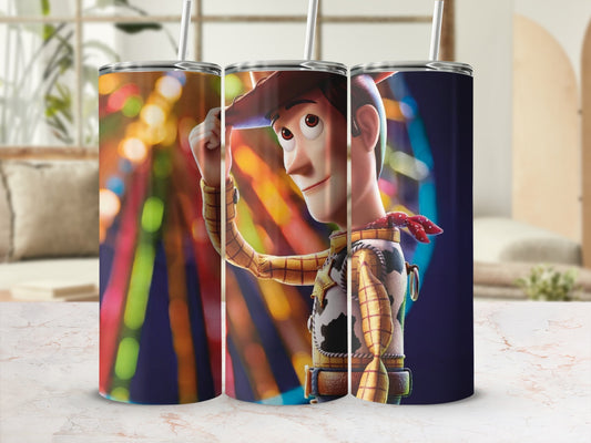 Colorful Cartoon Character Print Tumbler for Kids