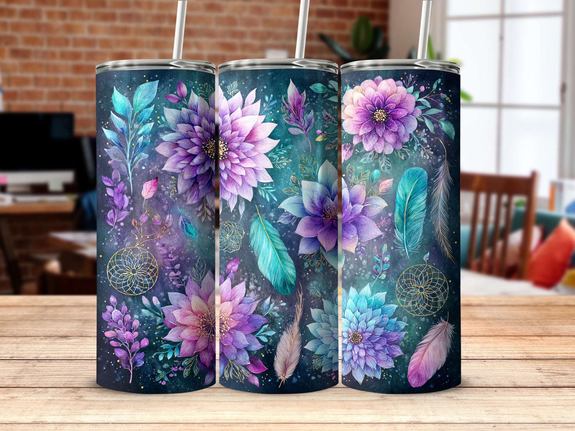 Dreamcatcher Design Floral Beauty Tumbler for Sale
