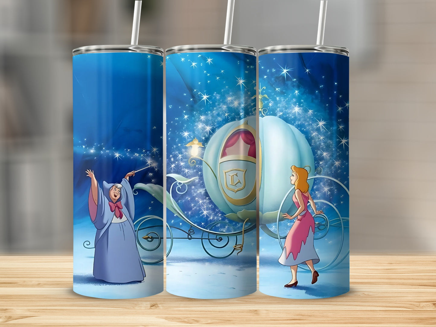 Magical Fairy Tale Carriage Cinderella Tumbler Cup