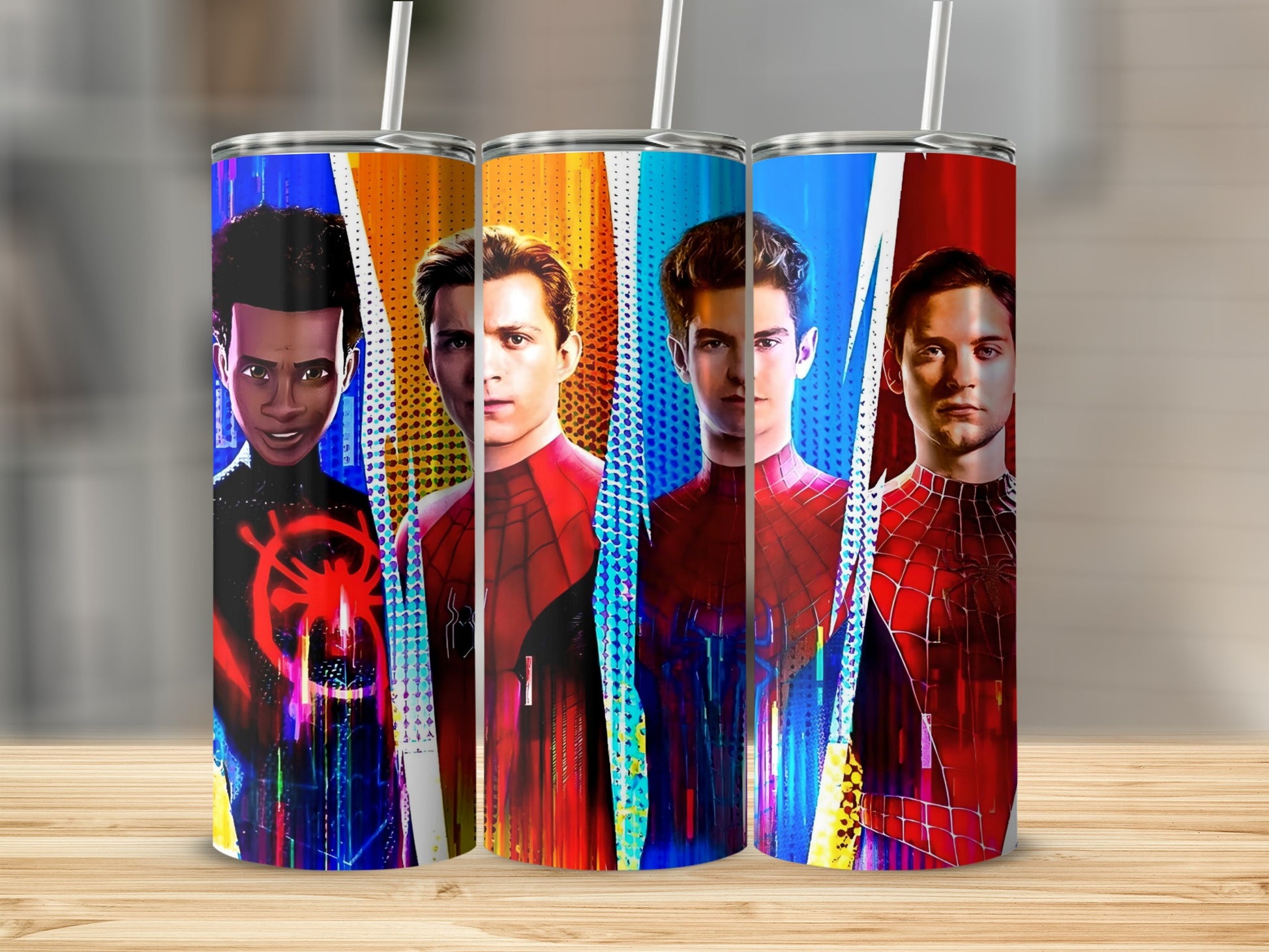 Spider Hero Inspired Multiverse Design Tumbler Cups