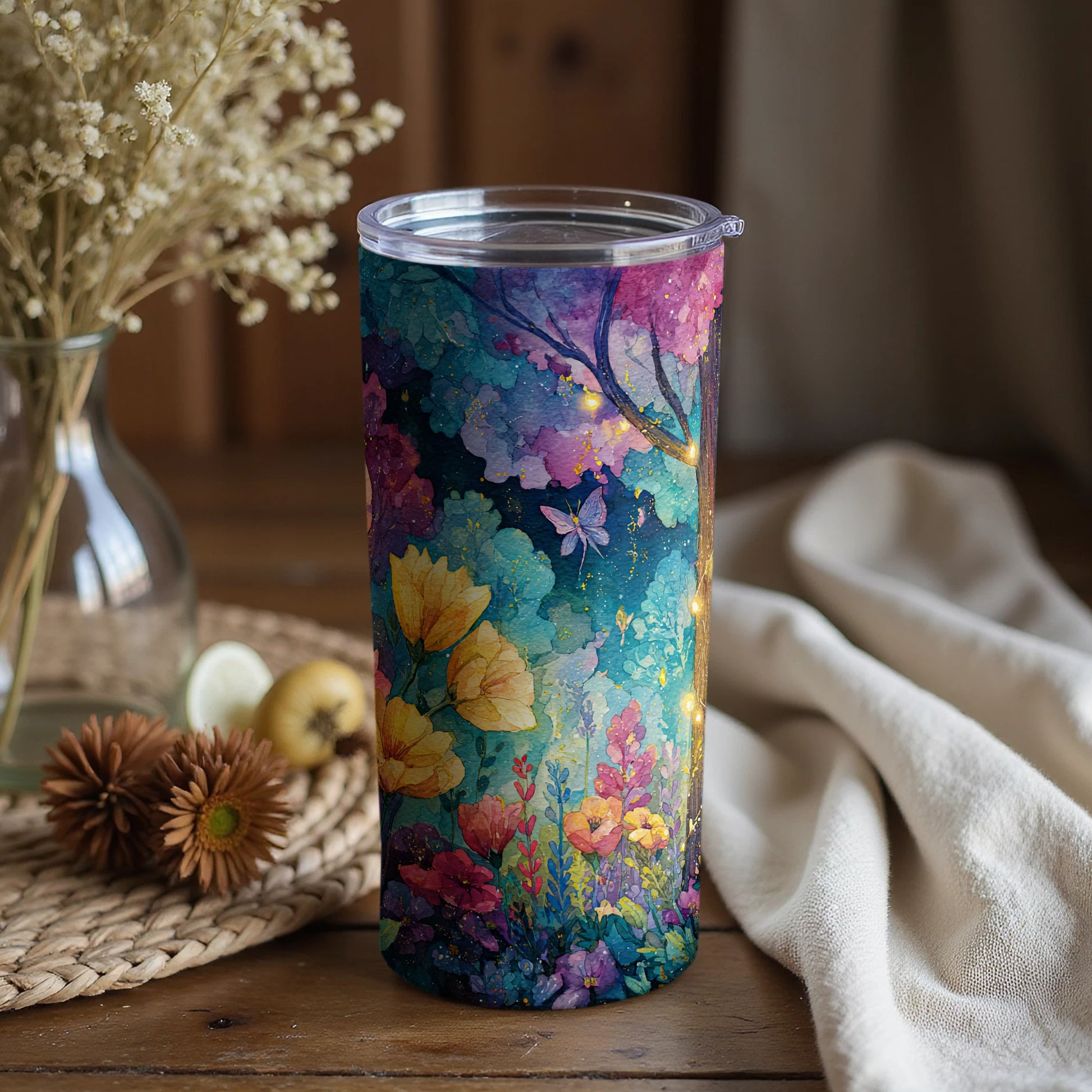 Beautiful Colorful Forest Fantasy Art Tumbler