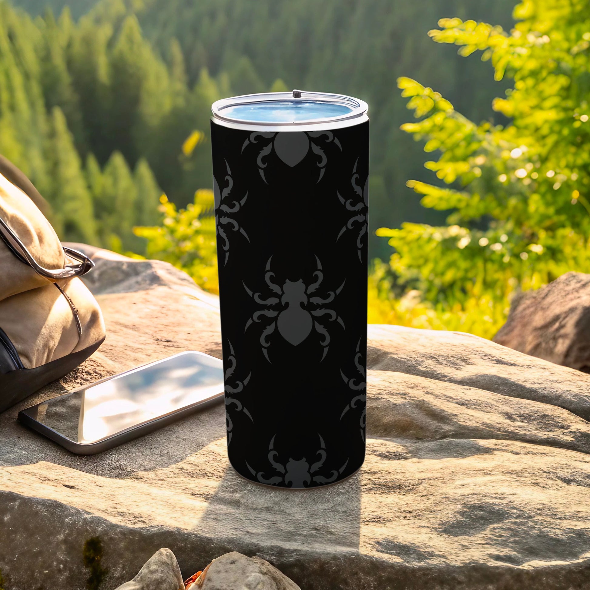 Black Spider Pattern Insulated Drinkware Tumbler product type