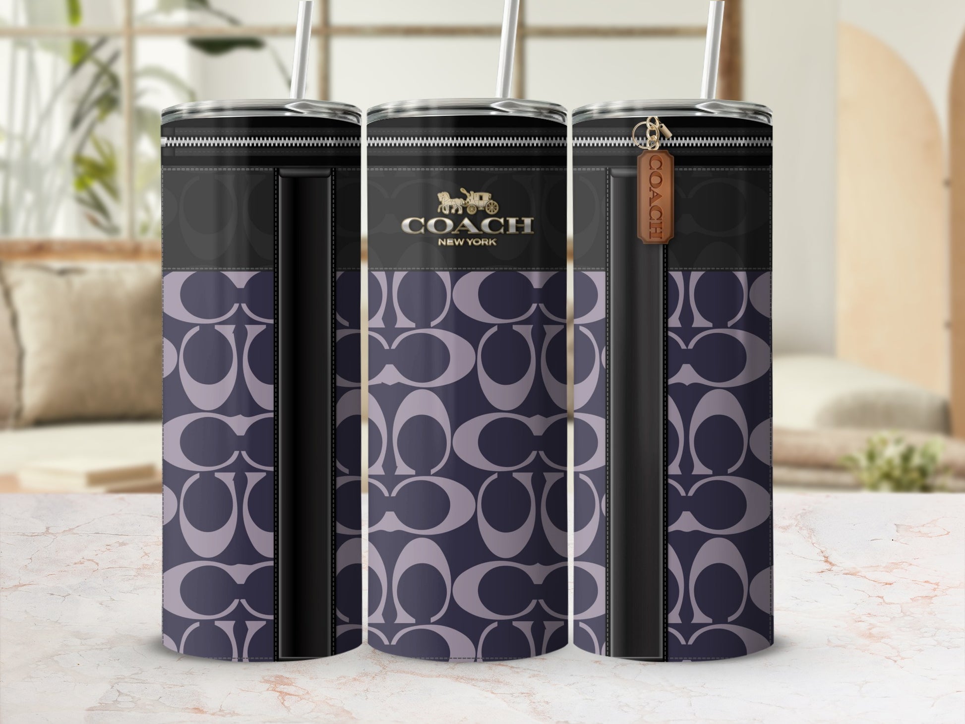 Sleek Designer Insulated Tumbler With Signature Print