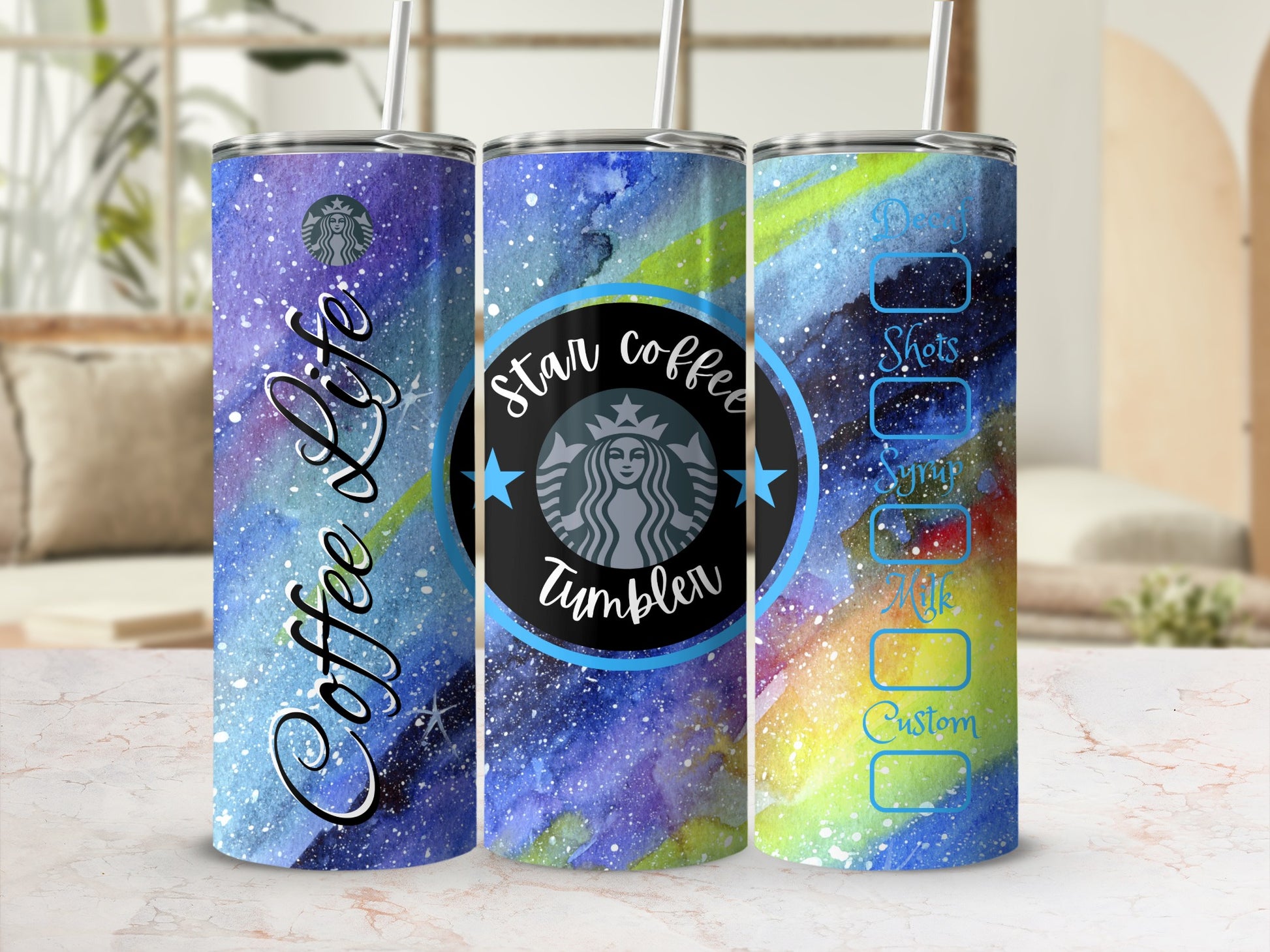 Star Coffee Tumbler Coffee Life Design for Coffee Lovers