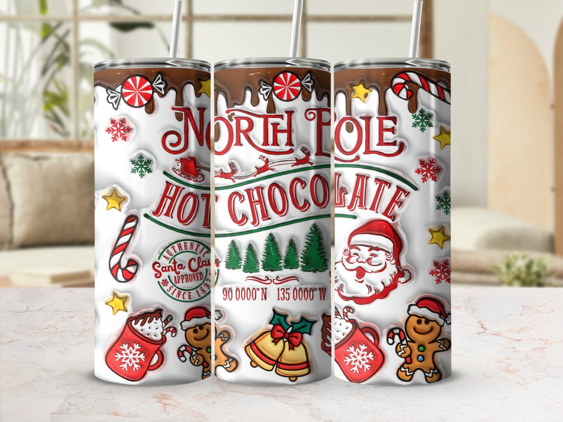 North Pole Hot Chocolate Christmas Tumbler