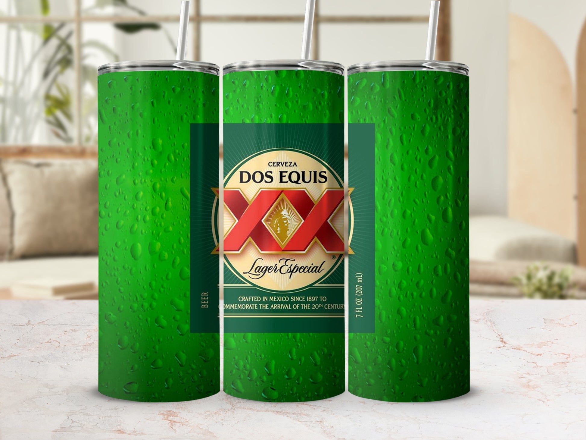 DOS EQUIS Lager Especial Cerveza Green Tumbler product type