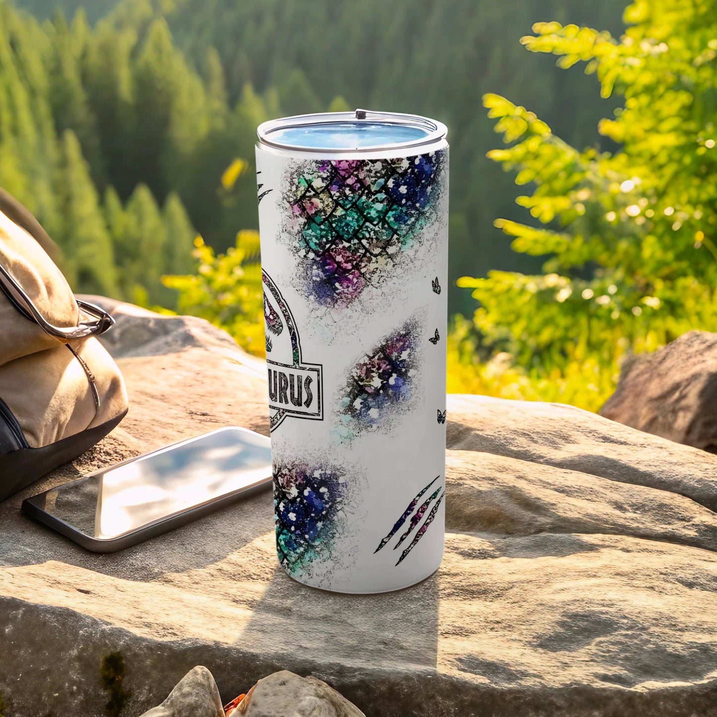 Colorful Tumbler with Unique Outdoor Scenic Design
