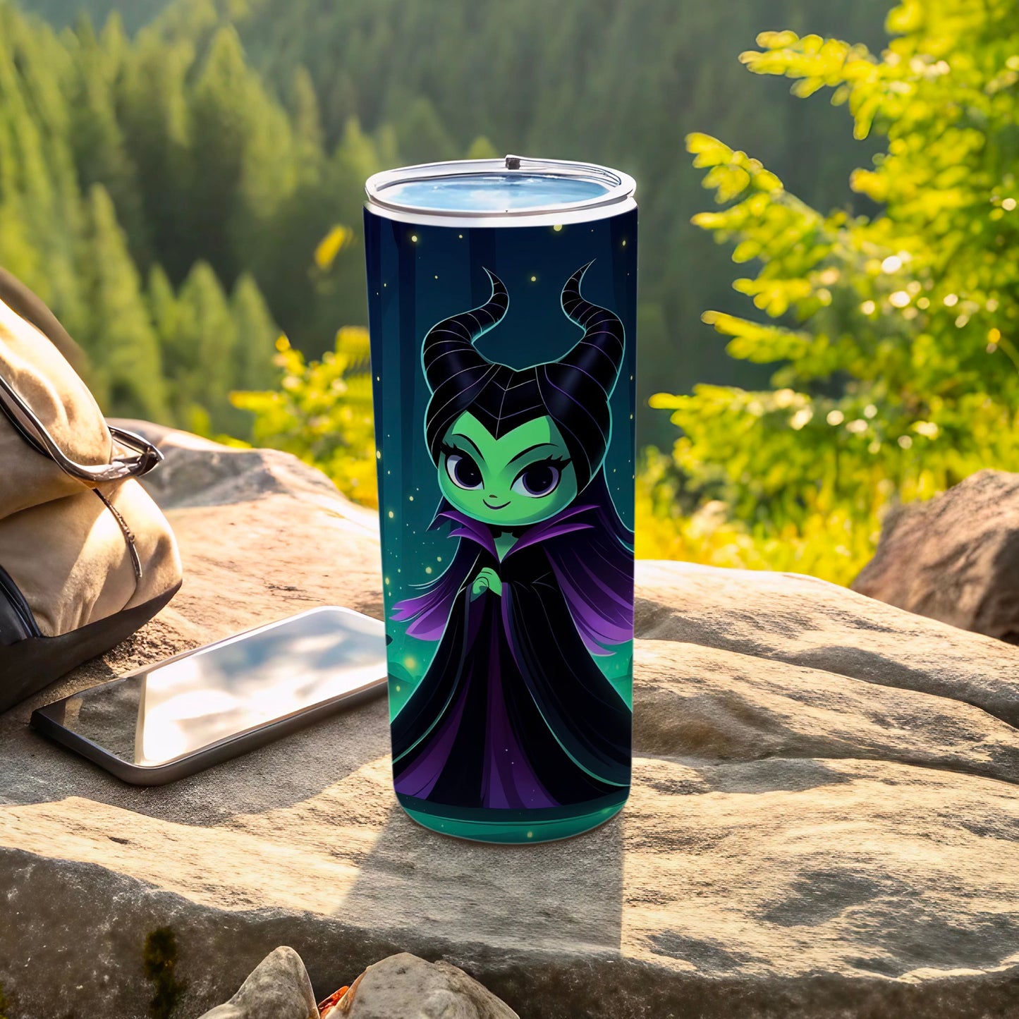 Cute Maleficent Illustration Flask Travel Mug