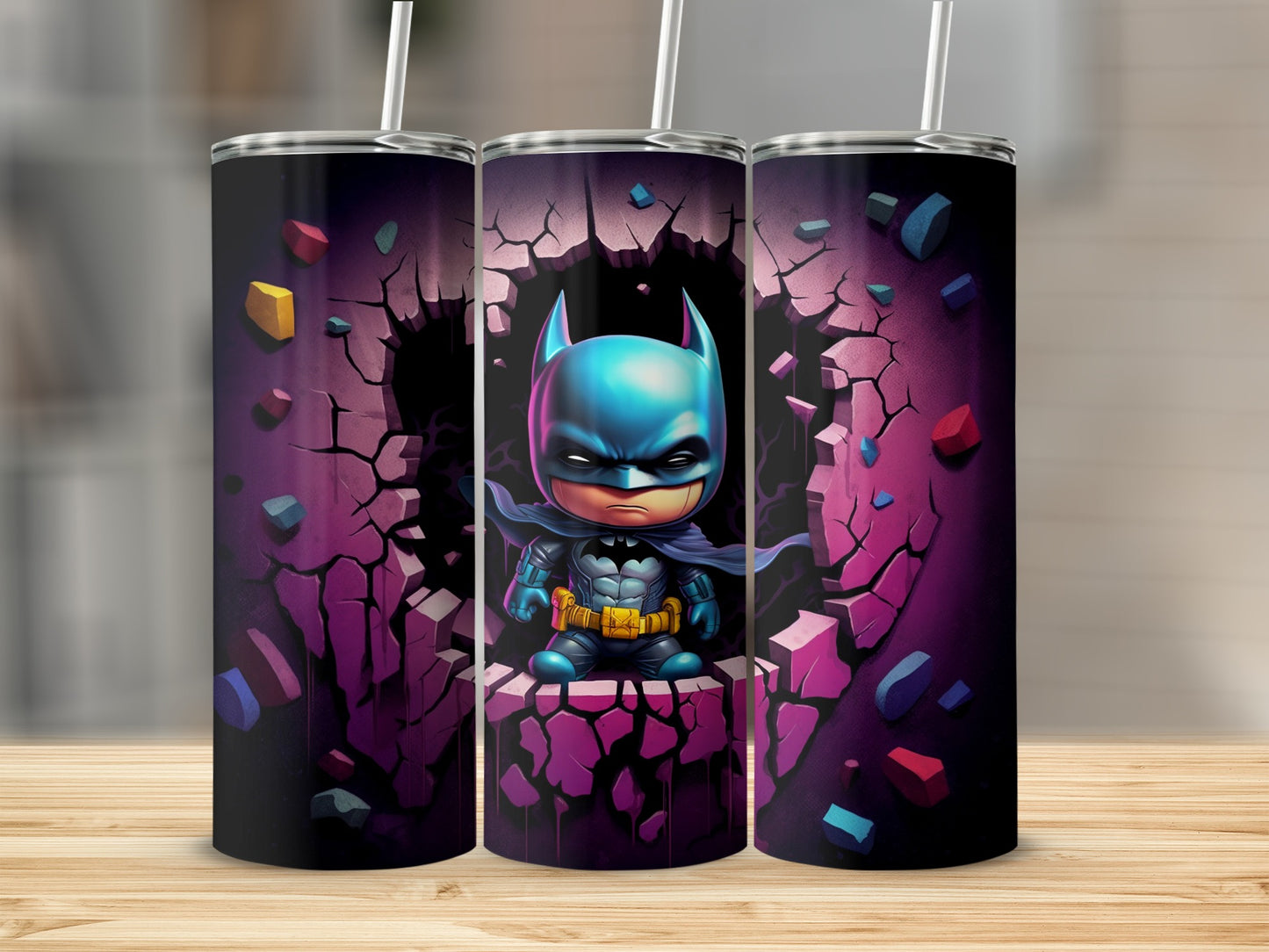 Superhero Breakthrough Art Stainless Steel Tumbler