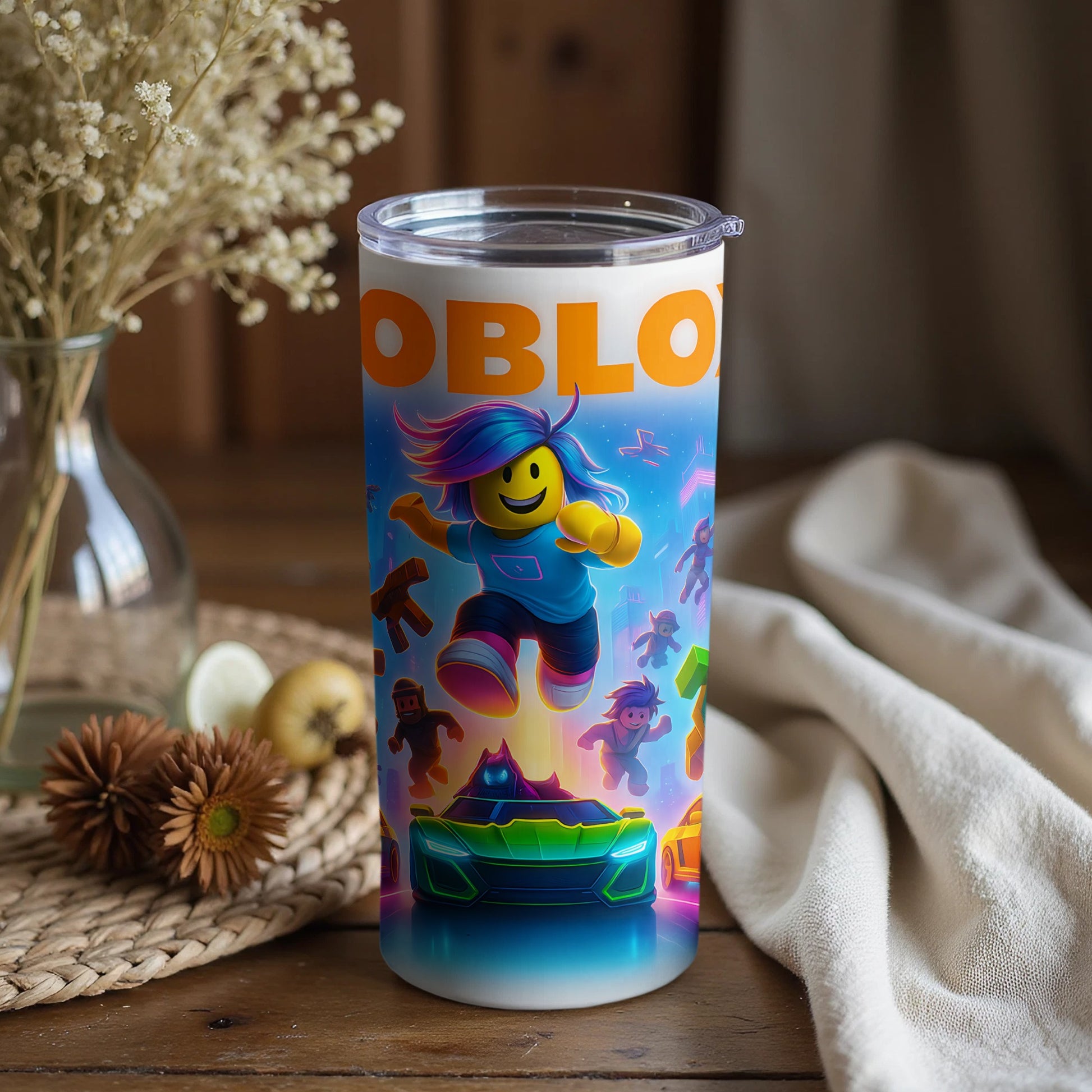 Exciting Block Character Gaming Inspired Drinkware