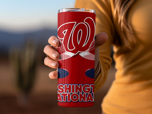 Washington Nationals Helmets a Red and Blue Design Tumblers