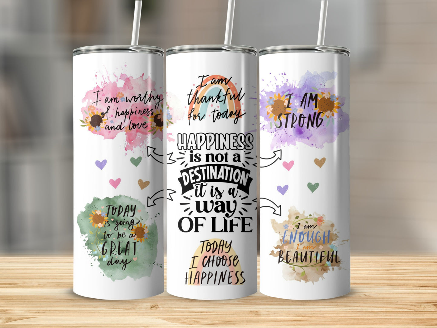 Inspirational Quotes and Affirmations Tumbler Product