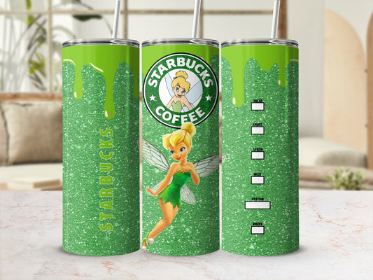 Tinker Bell Starbucks Coffee Glitter Tumbler Cup