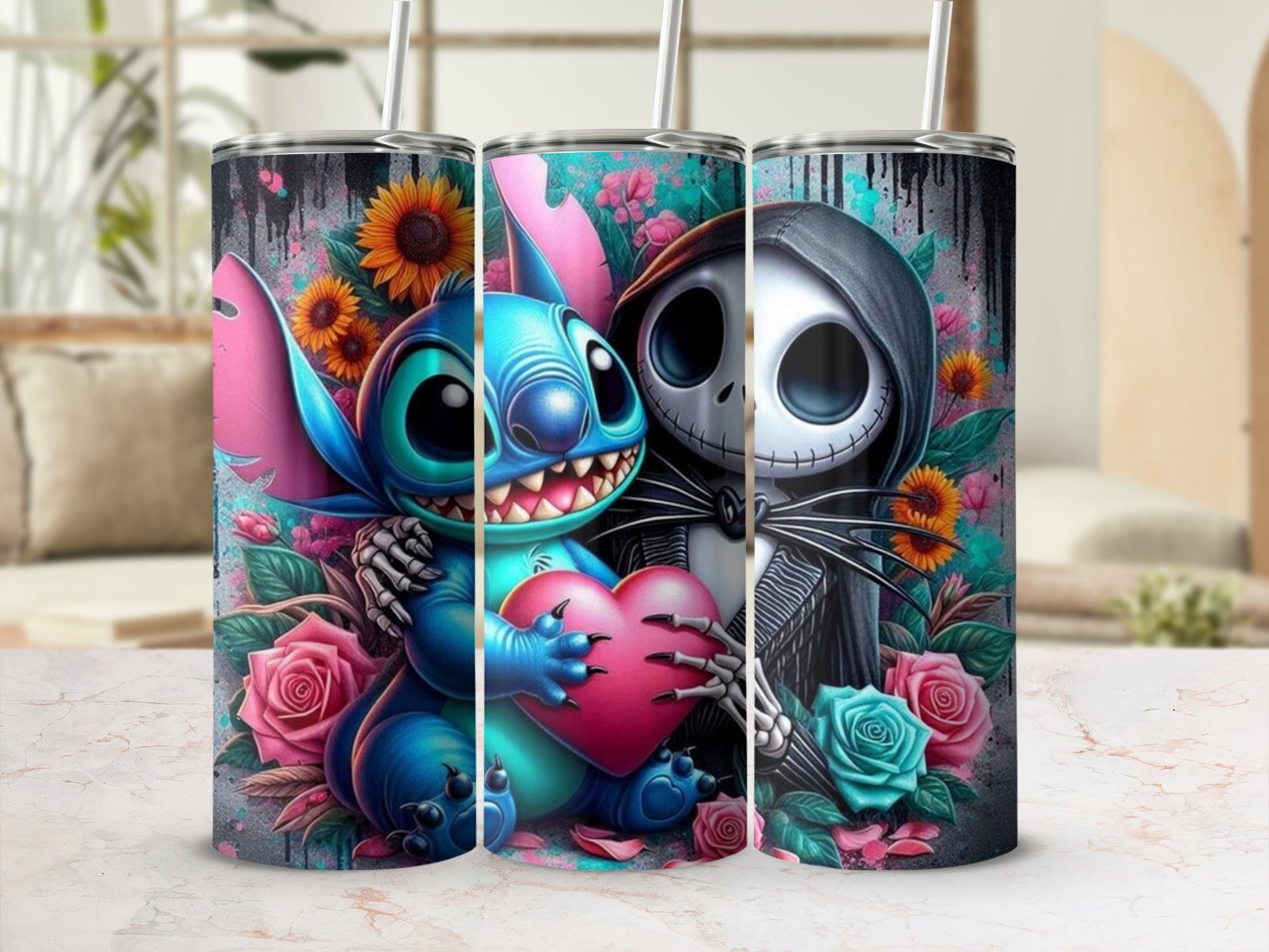 Colorful Cute Character Art Insulated Tumbler Cup