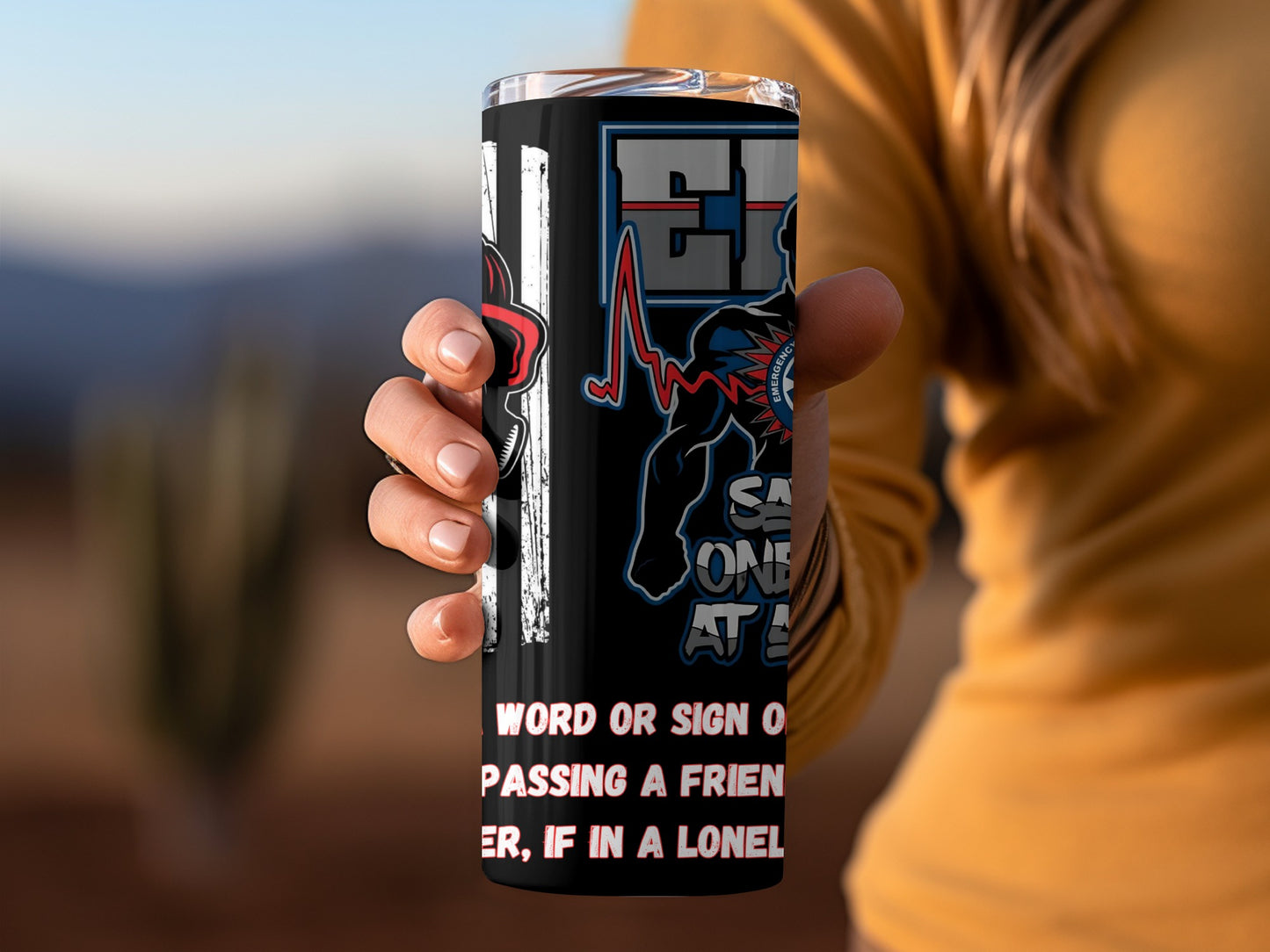 Save One Life At A Time EKG Nurse Tumbler