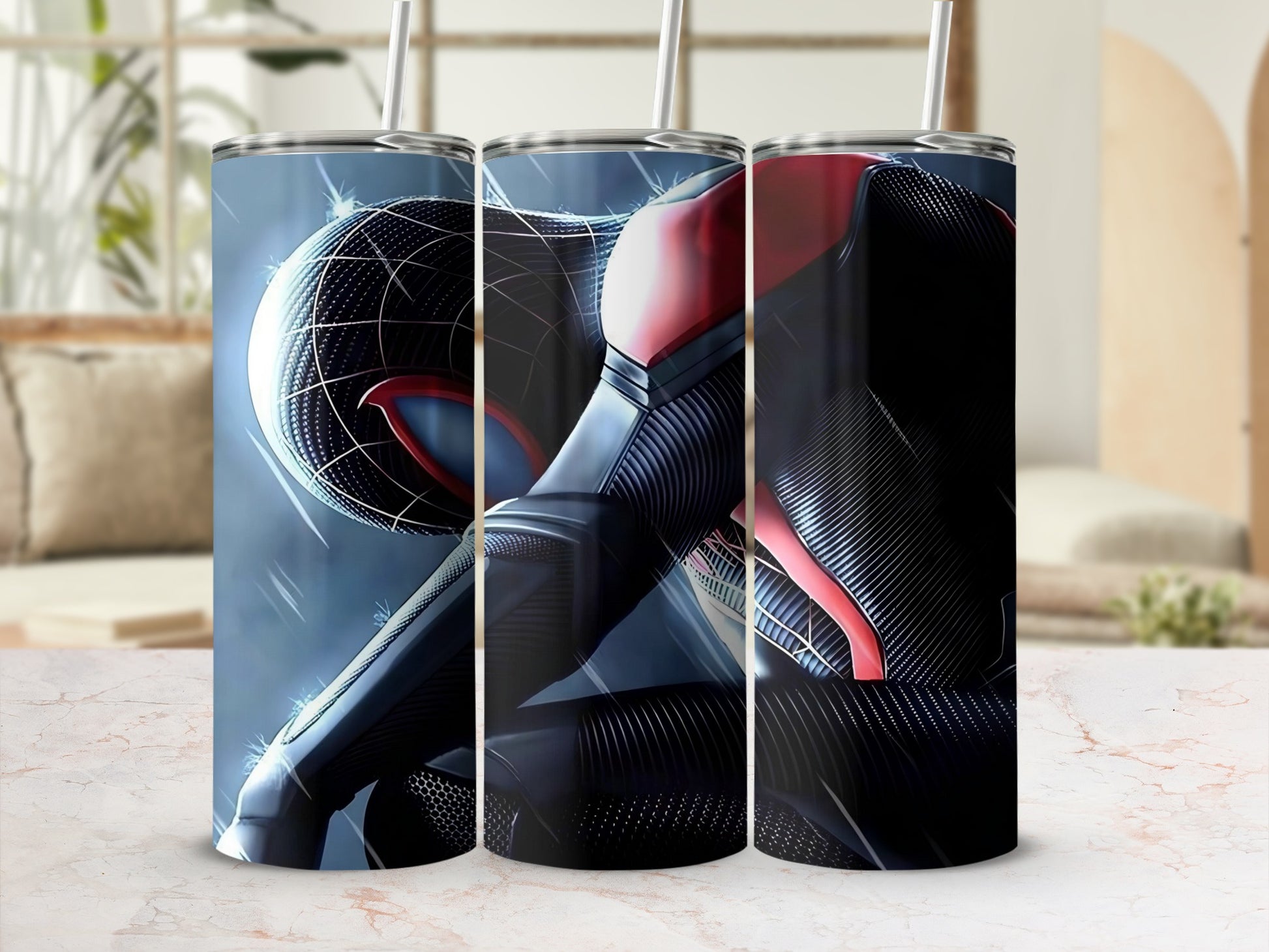 Vibrant Spider-Man Themed Stainless Steel Tumbler