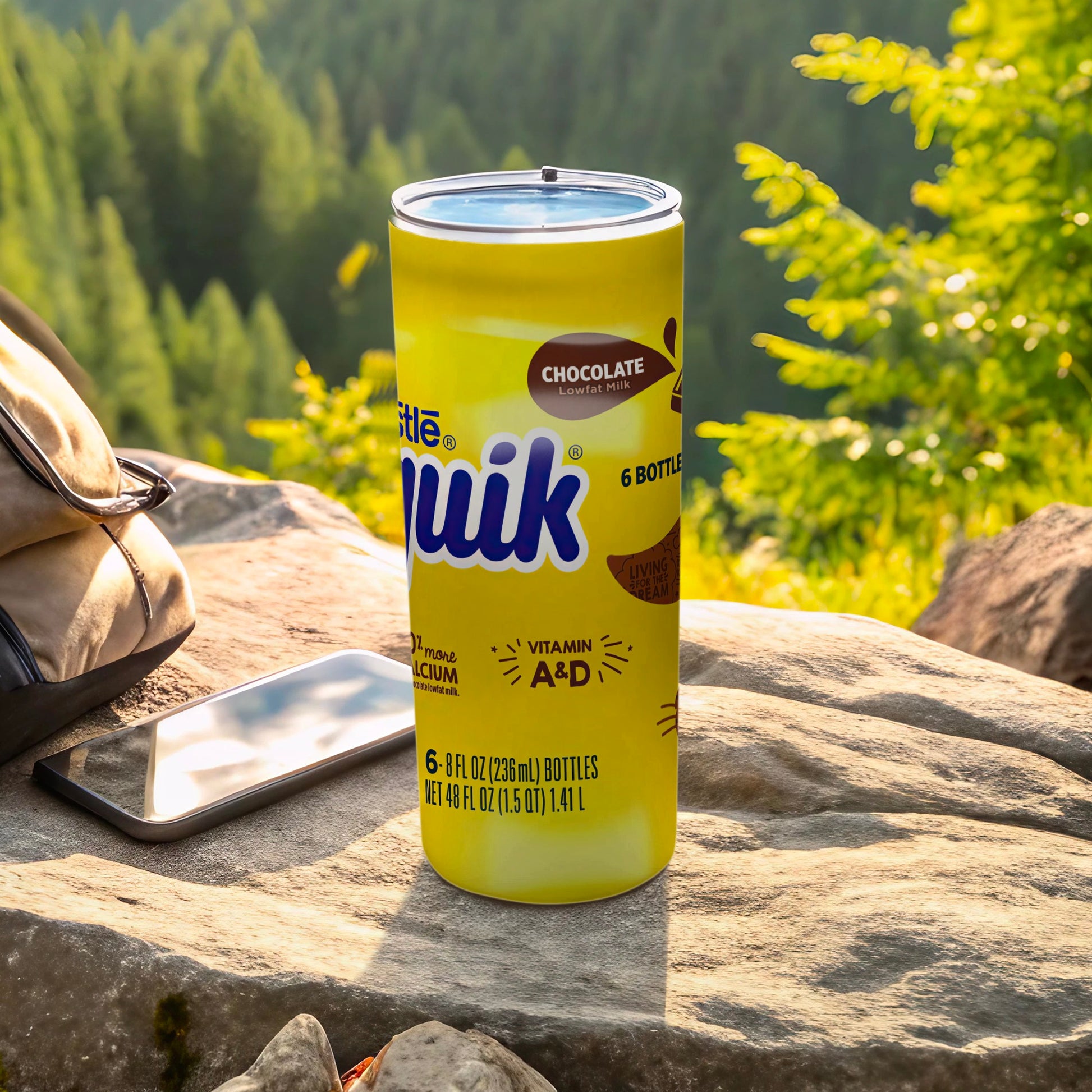 Nestle Quik Chocolate Lowfat Milk 6 BOTTLE Vitamin A&D product type