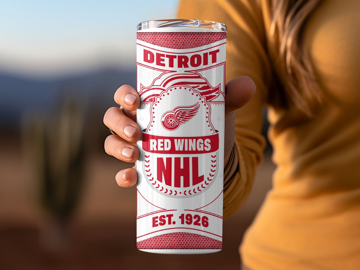 Detroit Red Wings NHL Hockey Team Logo Vintage Style Tumbler
